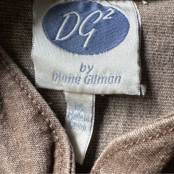 Vintage DG2 by Diane Gilman Military Style Denim Jacket - Picture 5 of 7